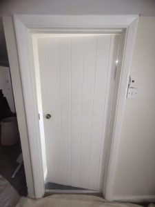 White wooden door