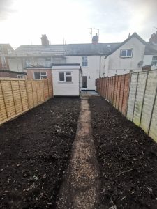 A tidy garden ready to be planted