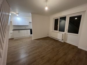A newly finished open plan living space