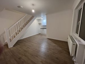 A newly finished open plan living space