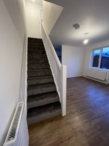 A newly finished open plan living space