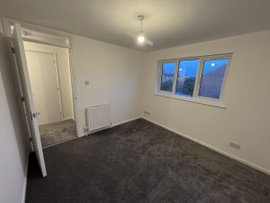 A newly finished bedroom